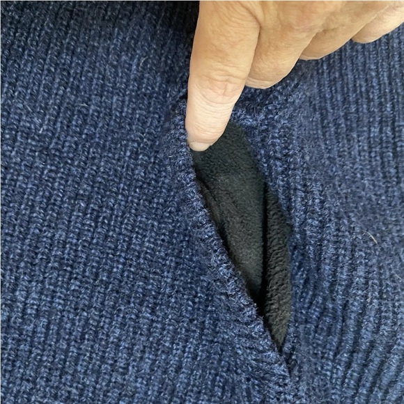 LL Bean Waterfowl Full-Zip Sweater Vest Mens XXL Navy Blue Merino Lambs Wool EUC - Picture 6 of 10
